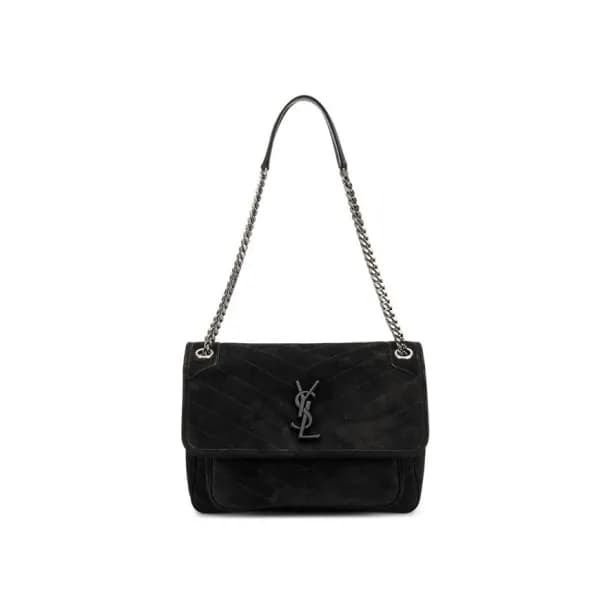 입생로랑 여성 블랙 니키백 - Saint Laurent Womens Black Niki B… - 1