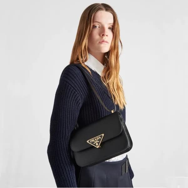프라다 여성 블랙 숄더백 - Prada Womens Black Shoulder Bag - … - 1