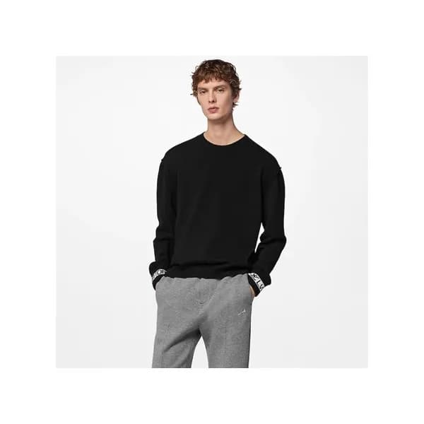 루이비통 남성 블랙 크루넥 니트 - Louis vuitton Mens Black Sweat… - 1