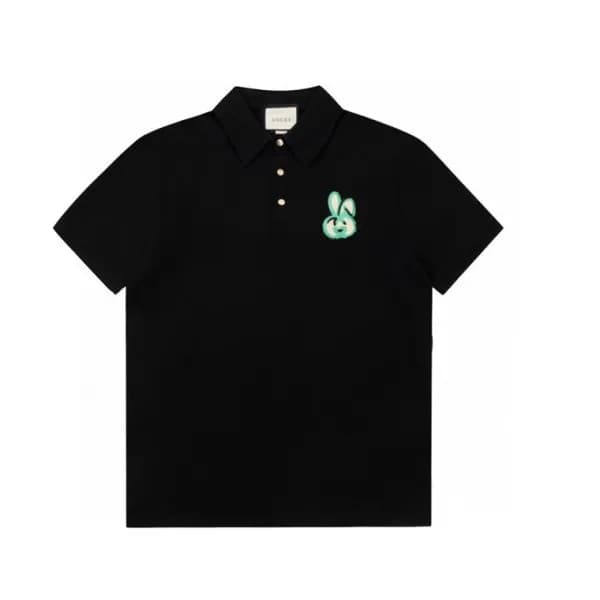 구찌 남성 블랙 폴로 반팔티 - Gucci Mens Black Short sleeved T… - 1