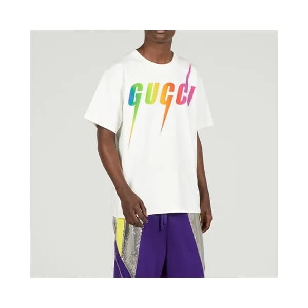 구찌 남/녀 화이트 크루넥 반팔티 - Gucci Unisex White Short slee… - 1