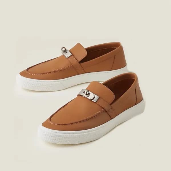 에르메스 남/녀 카멜 로퍼 - Hermes Unisex Camel Loafer - he18… - 1
