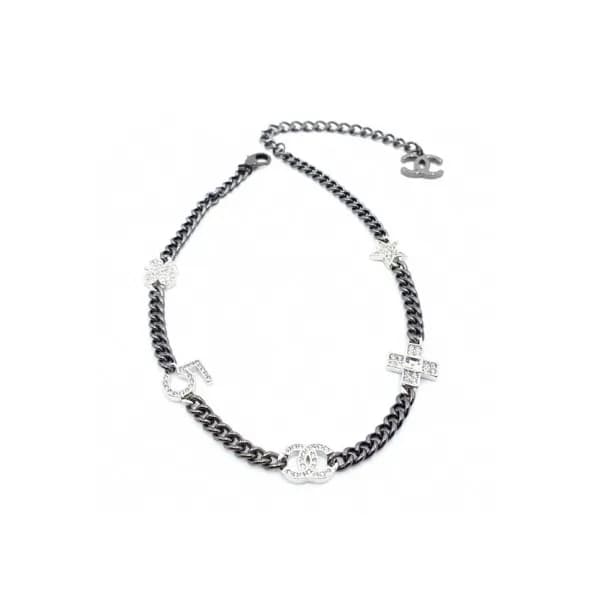 샤넬 여성 이니셜 목걸이 - Chanel Womens Black Necklace - acc… - 1