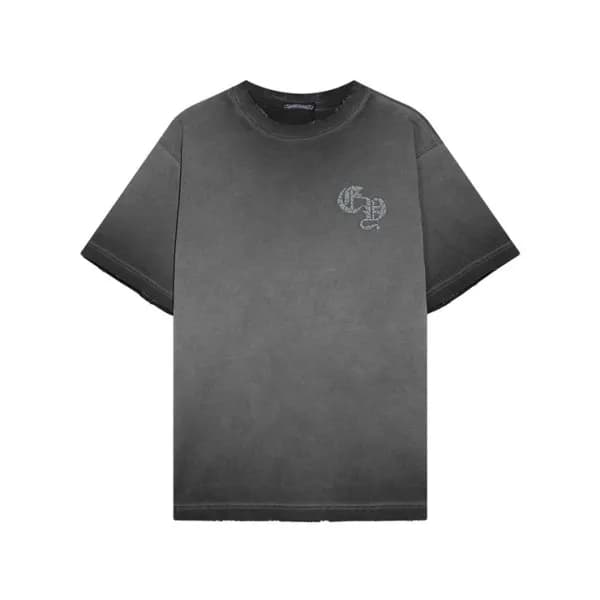 크롬하츠 남성 그레이 크루넥 반팔티 - Chrom Hearts Mens Gray Short… - 1