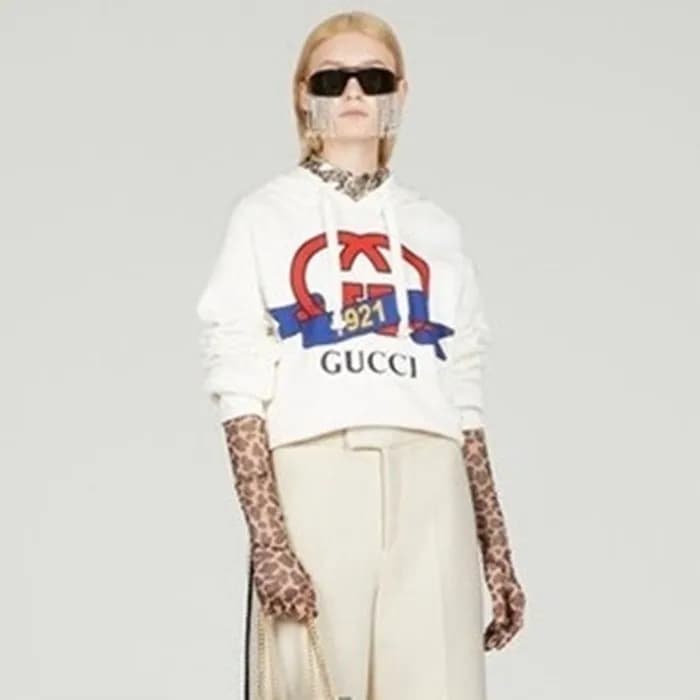 구찌 여성 트렌디 화이트 후드티 - Gucci Womens White Hoodie - g… - 1
