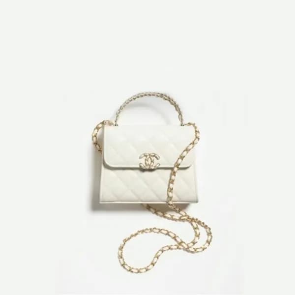 샤넬 여성 화이트 미니 숄더백 - Chanel Womens White Mini Bag - … - 1