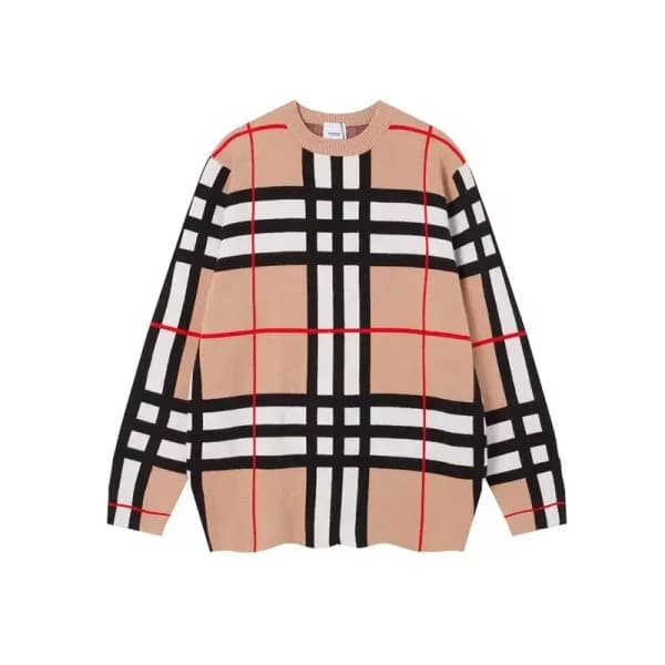 버버리 남성 베이지 크루넥 스웨터 - Burberry Mens Beige Sweaters … - 1