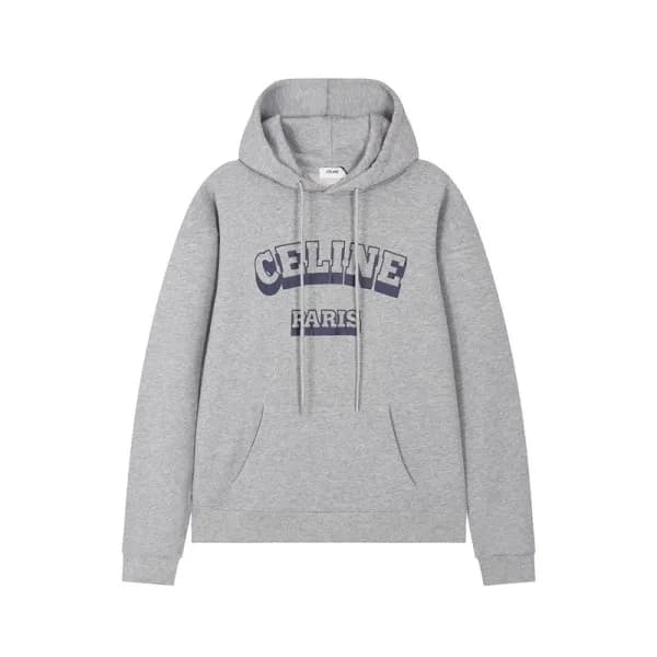 셀린느 남성 캐쥬얼 그레이 후드티 - Celine Mens Gray Hoodie - ce1… - 1