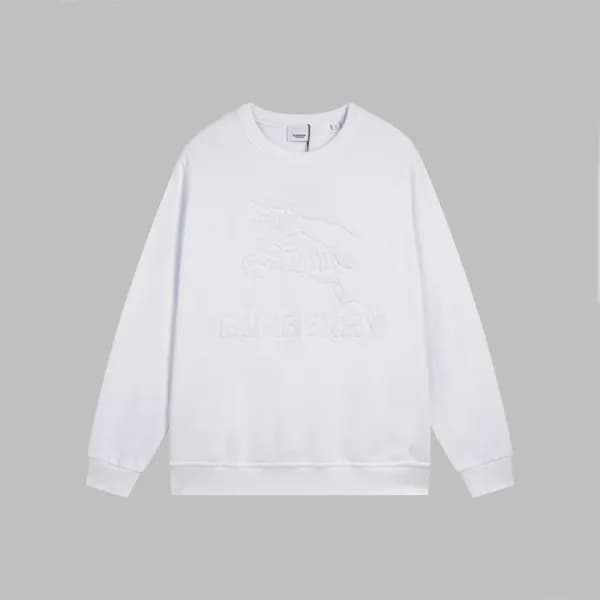 버버리 남성 크루넥 화이트 맨투맨 - Burberry Mens White Tshirts -… - 1