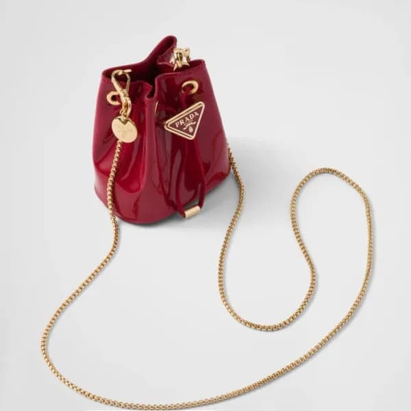프라다 여성 미니 체인 백 - Prada Womens Red Chain Bag - prb9… - 1