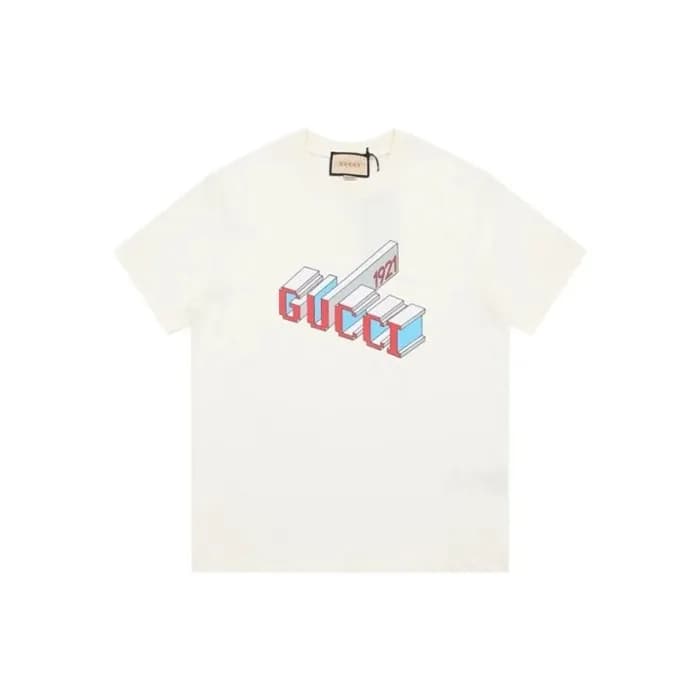 구찌 남성 아이보리 반팔티 - Gucci Mens Ivory Tshirts - guc320… - 1