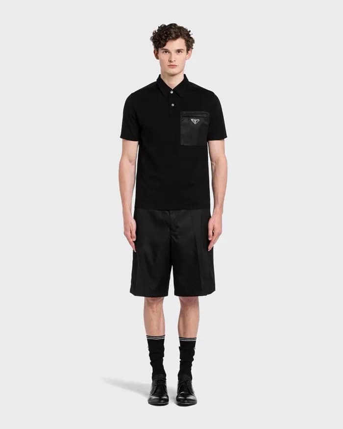 프라다 남성 블랙 폴로 반팔티 - Prada Mens Black Polo Tshirts -… - 1