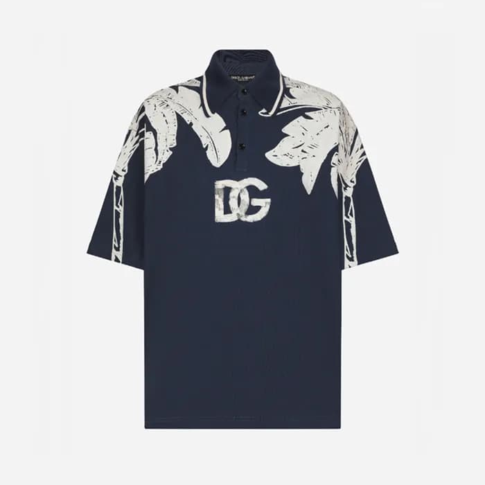 돌체앤가바나 남성 네이비 폴로 반팔 티셔츠 - Dolce&Gabbana Mens Navy … - 1