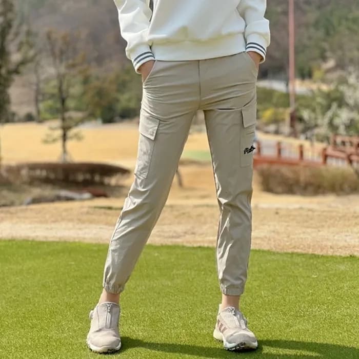 [MALBON] 말본 여성 치노 조거 하이 웨이스트 팬츠 - gol145x - 1