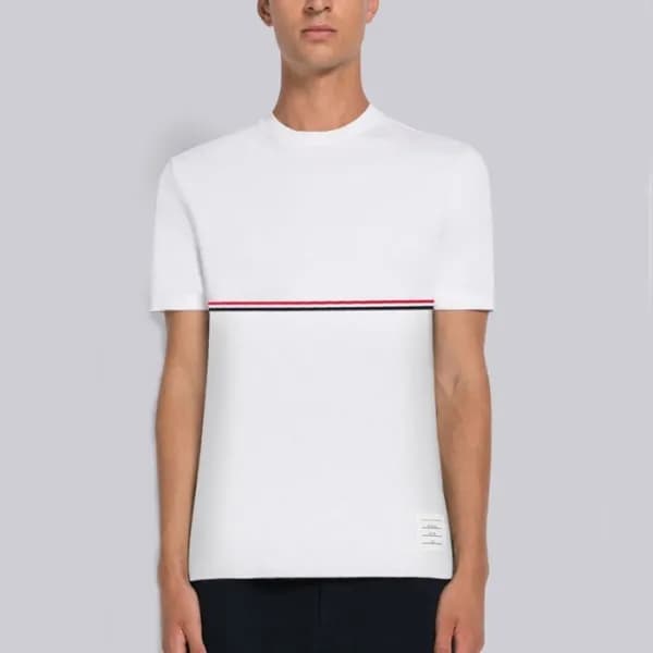 톰브라운 남성 크루넥 반팔티 - Thom Browne Mens Tshirts - thc11… - 1