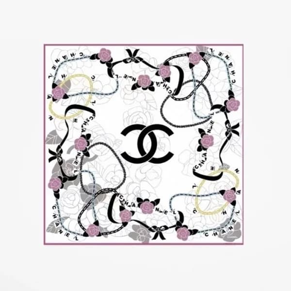 샤넬 여성 화이트 스카프 - Chanel Womens White Scarf - acc225… - 1