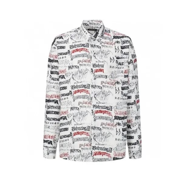발렌시아가 남성 화이트 셔츠 - Balenciaga Mens White Shirts - b… - 1