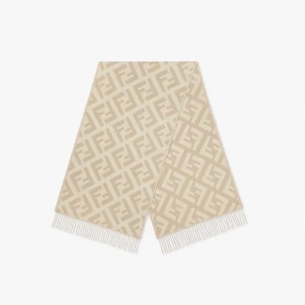 펜디 여성 FF 머플러 - Fendi Womens Beige Muffler - acc239… - 1