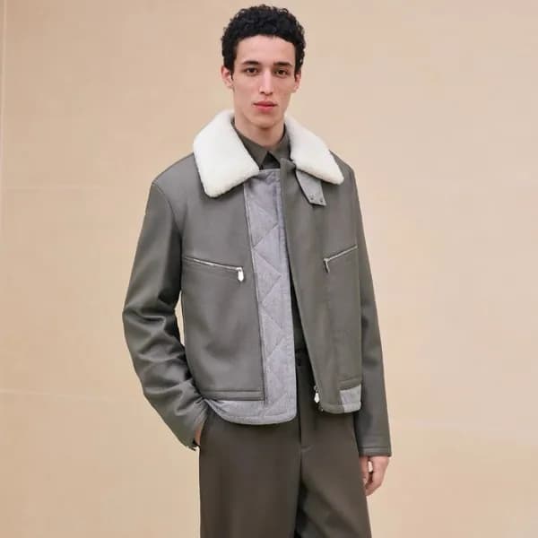 에르메스 남성 가죽 자켓 - Hermes Mens Leather Jacket - hec42… - 1