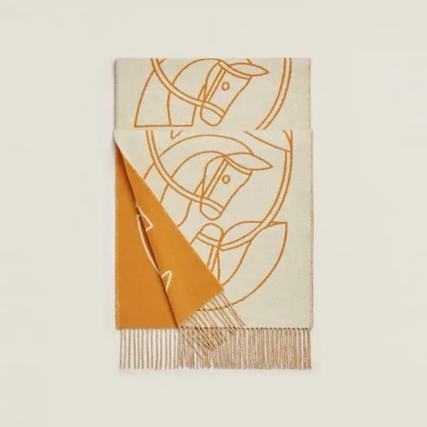 에르메스 여성 양면 머플러 - Hermes Womens Reversible Muffler … - 1