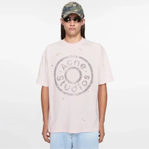 아크네 남/녀 라운드 반팔티 - Acne Unisex Round Tshirt - anc51… - 1