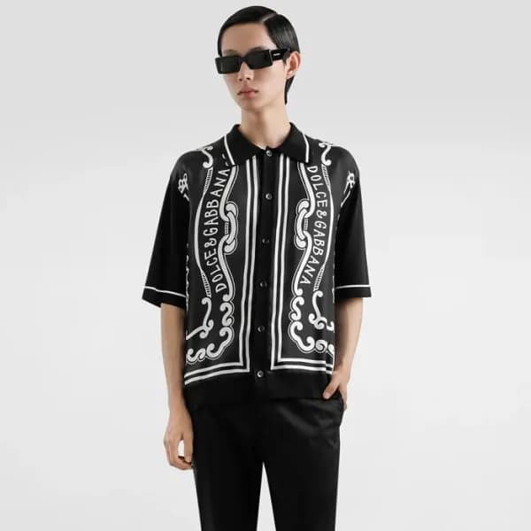돌체앤가바나 남성 반팔 셔츠 - Dolce&Gabbana Mens Short-sleeved… - 1