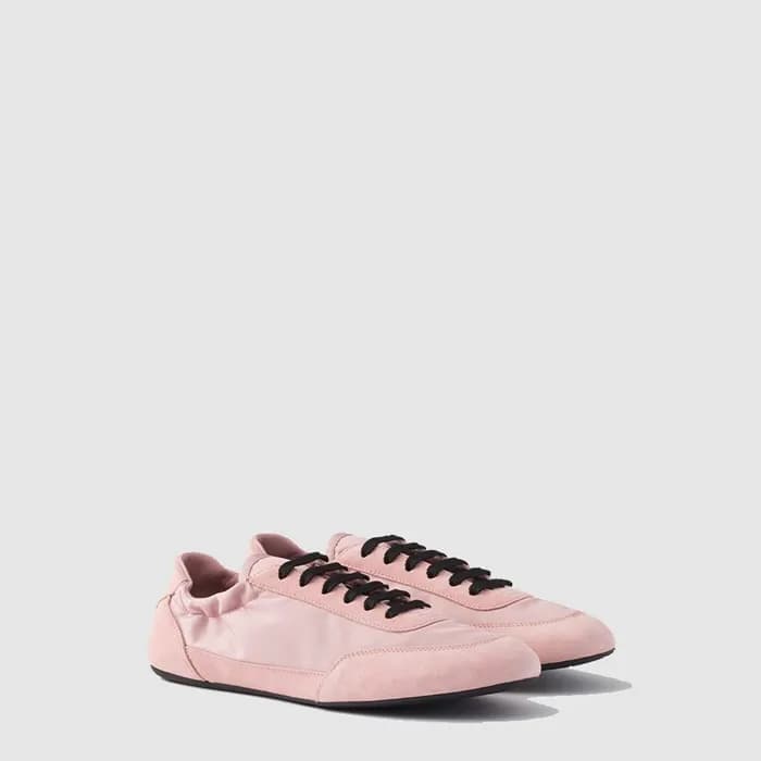 프라다 여성 컬랩스 리나일론 스웨이드 스니커즈 - Prada Womens Collapsib… - 1