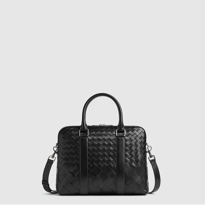 보테가베네타 남성 슬림 인트레치아토 브리프케이스 - Bottega Veneta Mens S… - 1