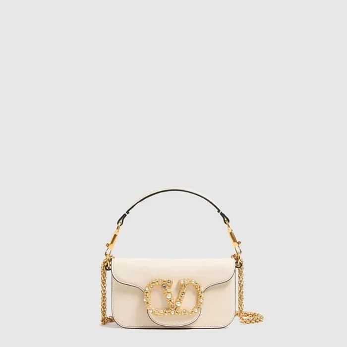 발렌티노 여성 가라바니 로코 주얼 로고 스몰 숄더 백 - Valentino Womens G… - 1