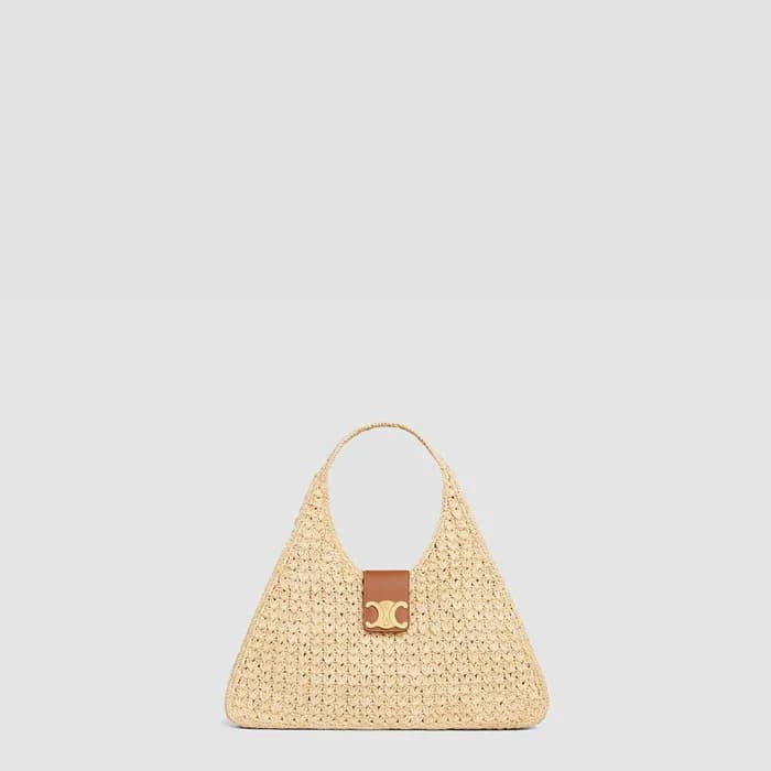 입생로랑 여성 라피아 삼각백 - Saint Laurent Womens Woven Raffi… - 1