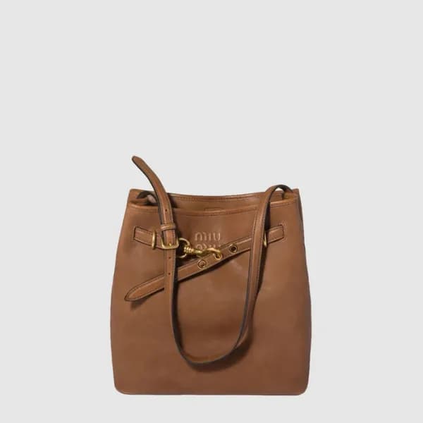미우미우 여성 가죽 버킷 백 - Miumiu Womens Leather Bucket Bag… - 1