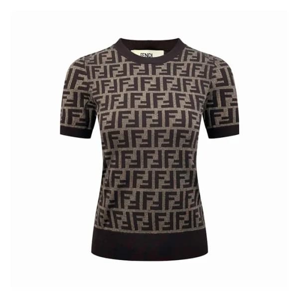 펜디 여성 FF 티셔츠 - Fendi Womens FF Tshirt - fec15449x - 1
