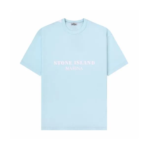 스톤아일랜드 남성 라운드 반팔 티셔츠 - Stone Island Mens Round Tsh… - 1
