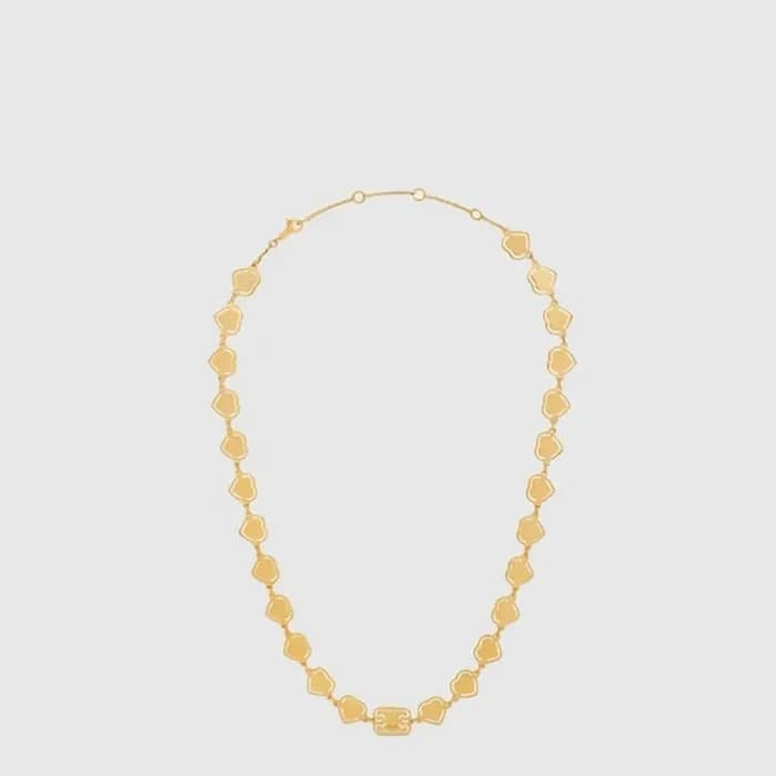 셀린느 여성 하트 골드 브라스 네크리스 - Celine Womens Heart Gold B… - 1
