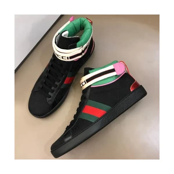 GUCCI 2018 MENS LEATHER ACE ANKLE SKEAKERS - 구찌 남성… - 1