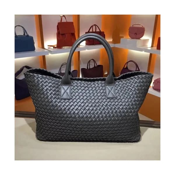 Bottega Veneta Leather Dark Gray Women Tote Bag,40… - 1
