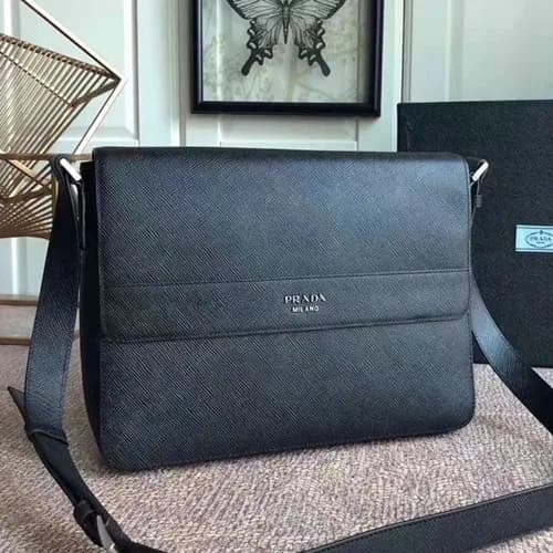 Prada Saffiano Mens Cross Bag,32CM - 프라다 사피아노 남성용… - 1