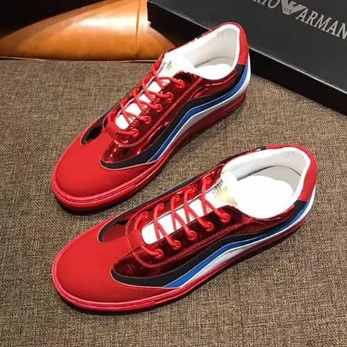 Giorgio Armani Enamel Sneakers Red - 조르지오 알마니 에나멜 … - 1