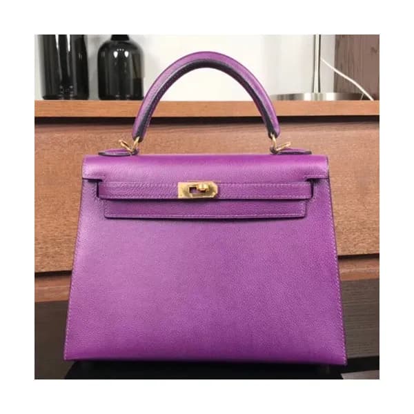 Hermes Kelly Ever Color Leather Tote Shoulder Bag … - 1