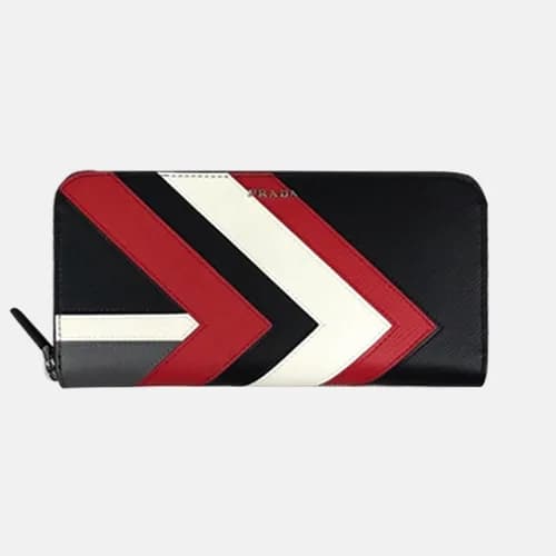 [매장판] Prada 2019 Mens Saffiano Steel Logo Long Wal… - 1