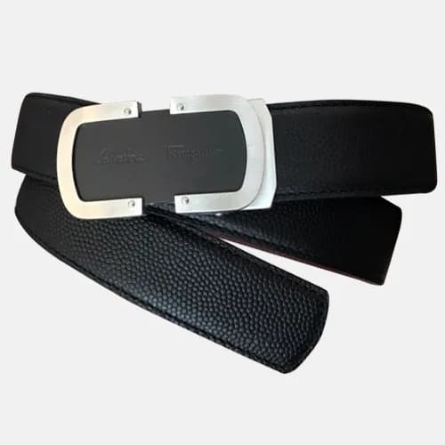 Salvatore Ferragamo 2019 Mens Box Logo Leather Bel… - 1