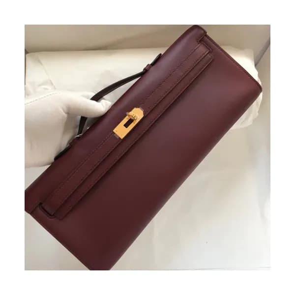 Hermes Kelly Cut Swift Leather Clutch Bag ,31cm - … - 1