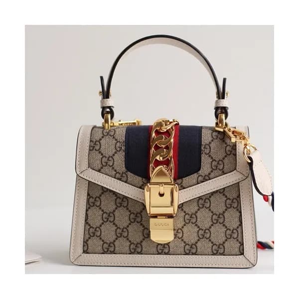 Gucci Sylvie Mini Tote Shoulder Bag,20CM - 구찌 실비 미… - 1