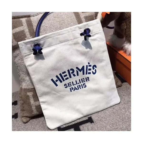 Hermes Canvas Shoulder Shopper Bag - 에르메스 캔버스 여성용… - 1