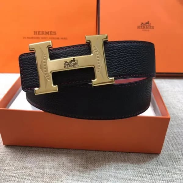 Hermes 2019 Mens Business Initial Logo Leather Bel… - 1