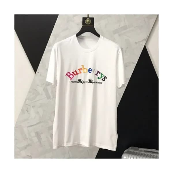 Burberry 2019 Mens Crew -neck Cotton Short Sleeved… - 1