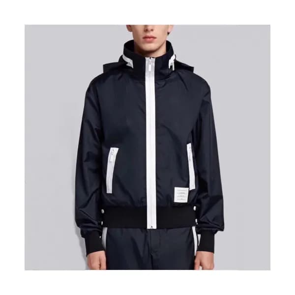 Thom Browne 2019 Mens Casual Wind Breaker Hood Jac… - 1