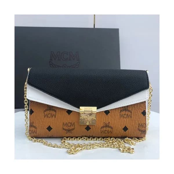 MCM 2019 Millie Visetos Chain Shoulder Cross Bag,2… - 1