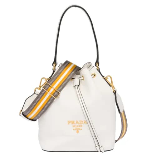 Prada 2019 Leather Bucket Tote Shoulder Bag,25cm -… - 1