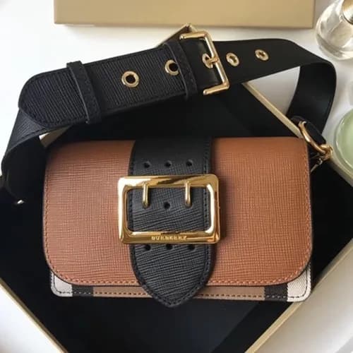 Burberry 2019 Leather Buckle Small Shoulder Bag, 1… - 1